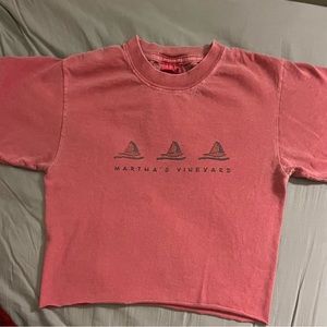 Pink cropped T-shirt